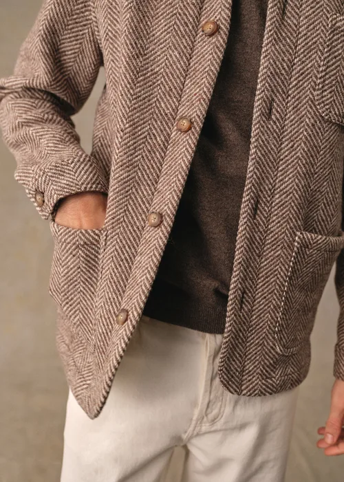 Veste Nelson - Chevrons Écru / Marron — image 6