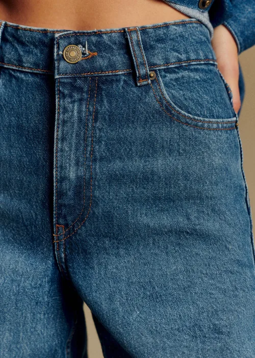 Pantalon Le Wide Leg - Bleu Moyen — image 4