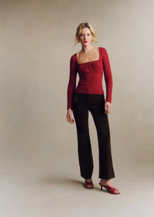 Pull Élisia - Rouge Foncé — image 4