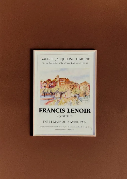Affiche Galerie Jacqueline Lemoine, Francis Lenoir, 1989 - 50,5 x 68,5 cm