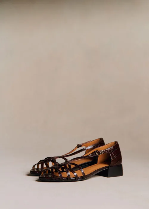 Sandales low Juliette - Brun Croco — image 3