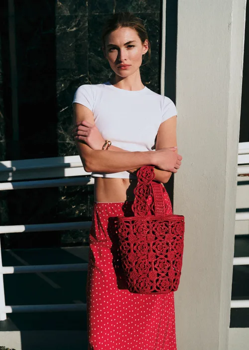 Panier Marcia - Raphia Rouge — image 3
