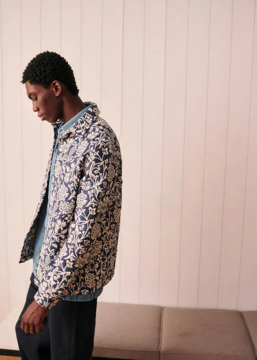 Surchemise Claggan - Jacquard Floral Bleu — image 4