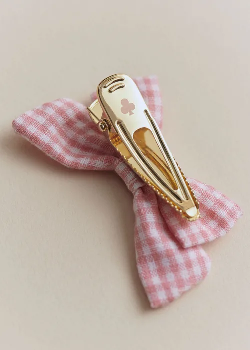 Petite Pince Noeud - Vichy Rose — image 3