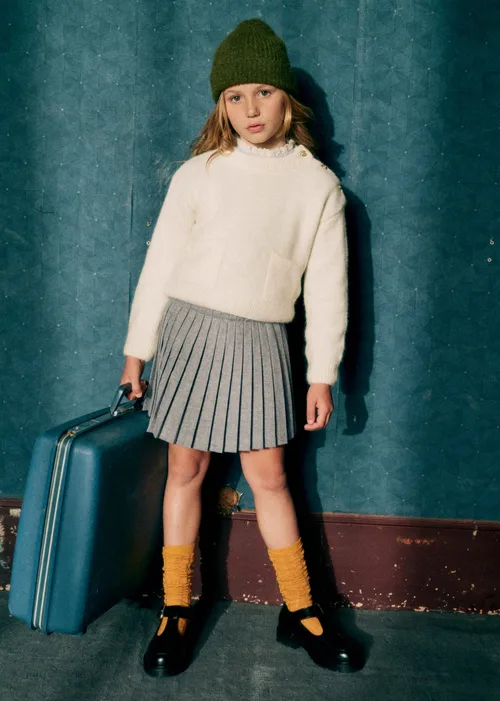 Jupe Charlotte - Flanelle Gris Chiné — image 4