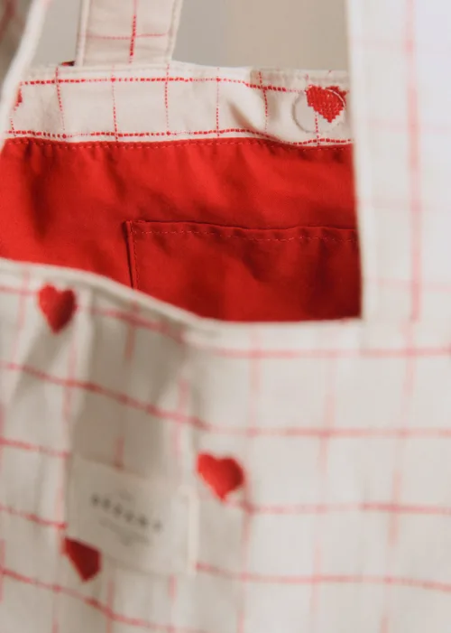 Cabas - Broderie Coeurs Rouges — image 3