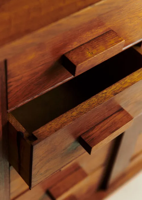 Buffet René Gabriel en bois massif années 50 - Bois Massif — image 6