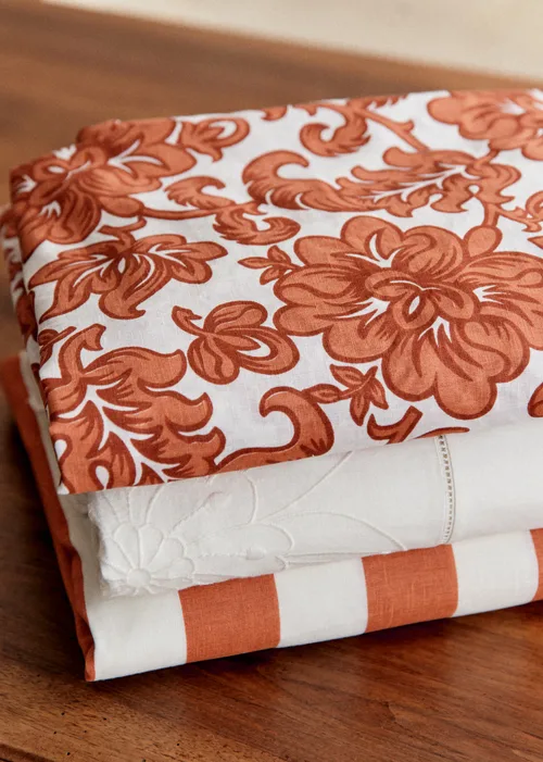 Nappe Imprimée - Fleurs de Positano - Terre de Sienne — image 3