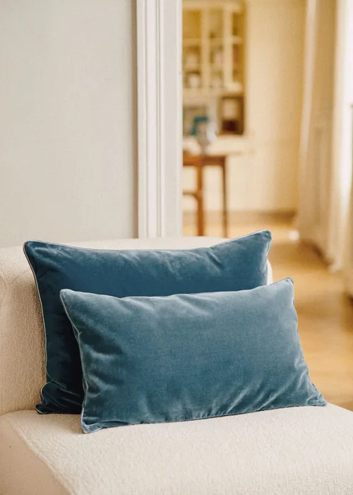 Coussin Velours Édition - Petit modèle - Bleu — image 4