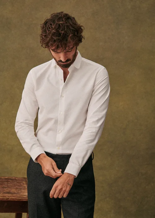 Chemise Bruce Pinpoint - Blanc — image 5