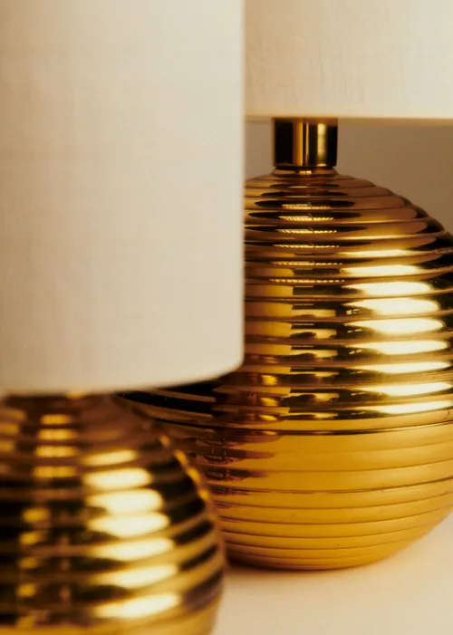 Lampe vintage doré grand modèle - Doré — image 4
