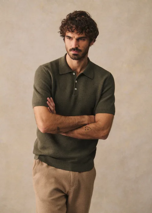 Polo Maille Sawyer - Kaki Chiné — image 7