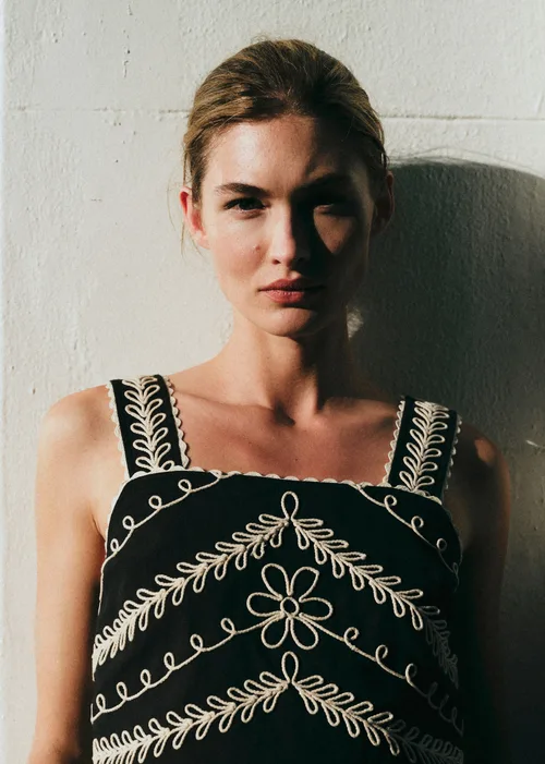 Blouse Marga - Noir Écru