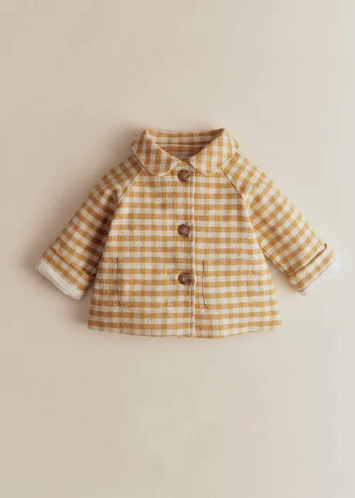 Manteau Polla - Carreaux Vichy Ocre Ecru