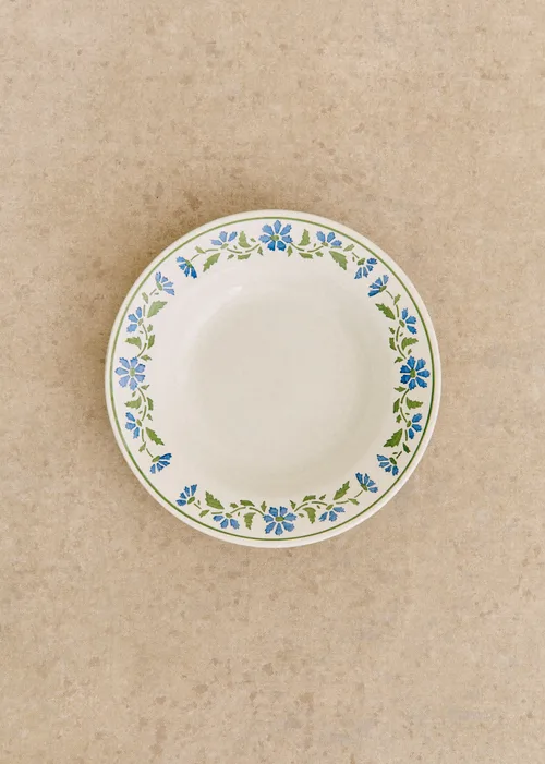 Assiettes creuses anciennes, Fresque - Lot de 6 assiettes creuses - Décor n°12