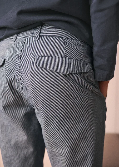 Pantalon Shane - Rayures Écru / Bleu Ciel — image 3