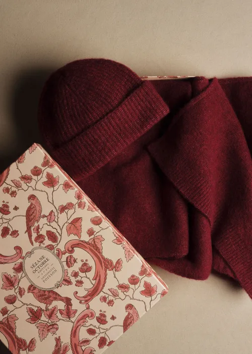 Coffret Bonnet et Echarpe - Grenat — image 4