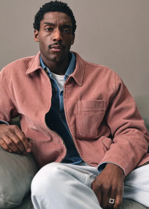 Veste Benson Velours Côtelé - Vieux Rose — image 3