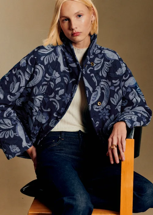 Veste Kalvin - Sézane x Antoinette Poisson - Bleu Denim Brodé — image 5