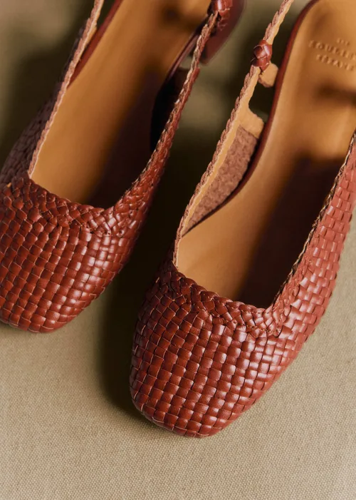 Escarpins Noemie - Acajou Lisse Tressé — image 6