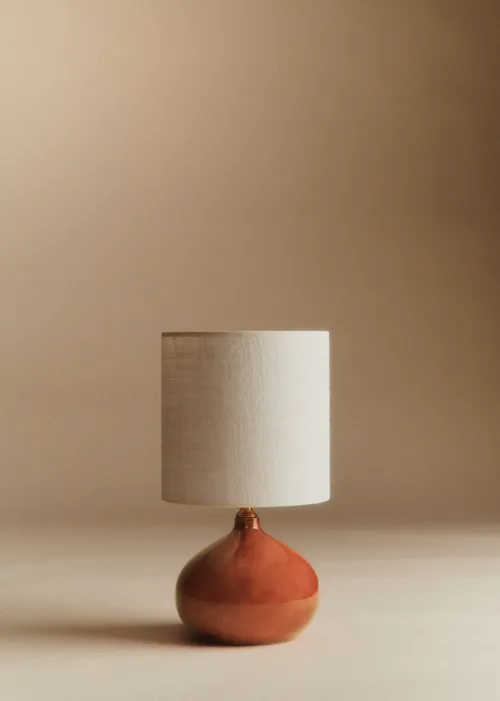 Lampe Banjo petit modèle - Rouille - Abat-jour Dolce - Jute Écru — image 4
