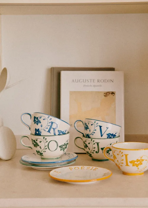 Tasse Poème - Bleu orage - Lettre V — image 8