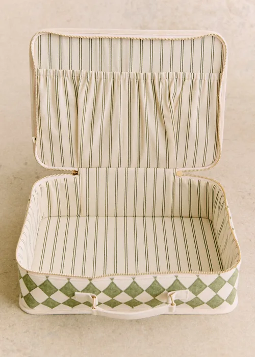 Valisette damier - Imprimé damier vert — image 3