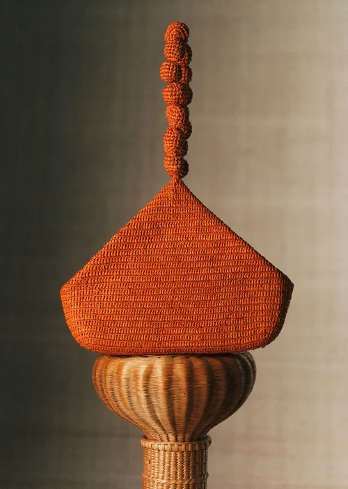 Pochette Brigitte - Raphia Orange — image 3