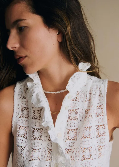 Chemise Celinda - Guipure Unie Ecru — image 4