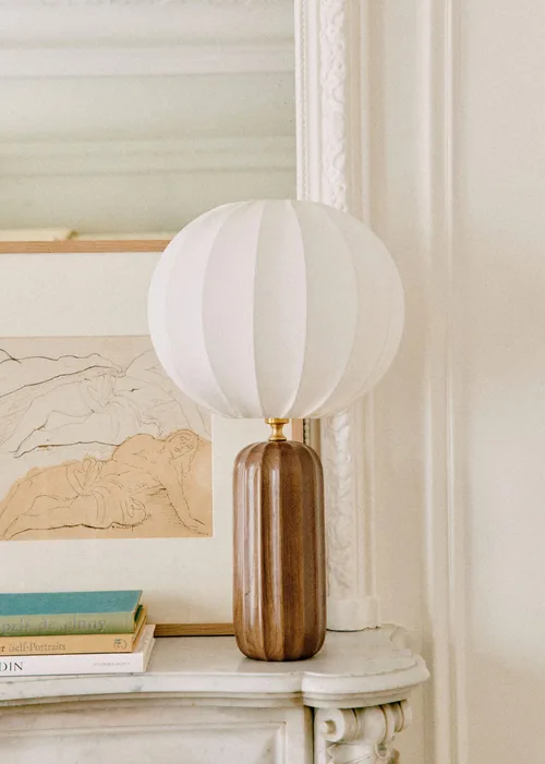 Lampe Traviata - Bois - Abat-jour Sonate - Écru — image 4