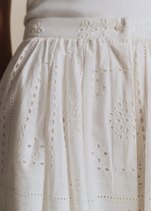Jupe Nicole - Broderie Unie Hankie Ecru — image 4