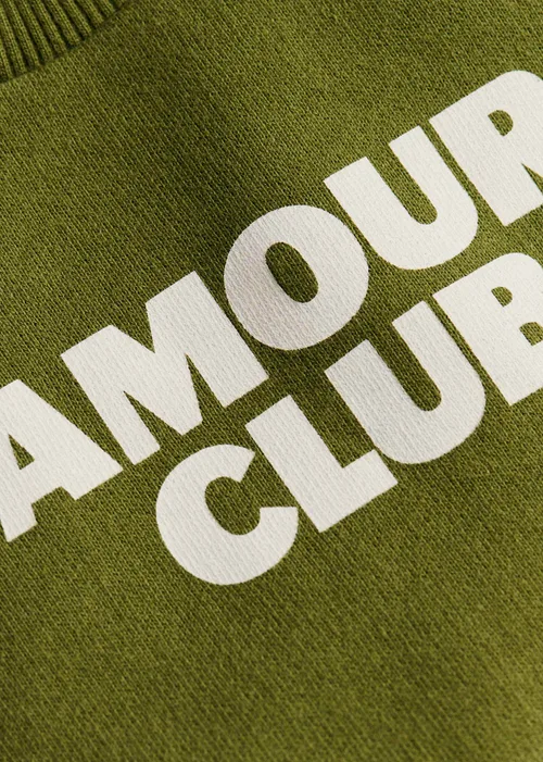 Sweat-Shirt Amour club - Olive / écru — image 4