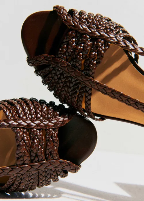 Sandales Alma - Chocolat Lisse Tressé — image 4