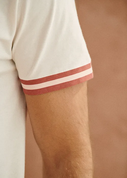 T-Shirt Lucio - Écru Rayures Rose — image 4