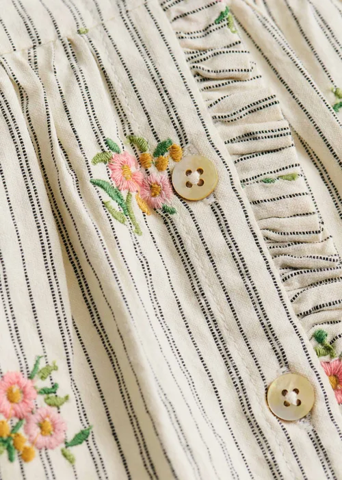 Robe Romy - Rayures Broderies Fleurs — image 5
