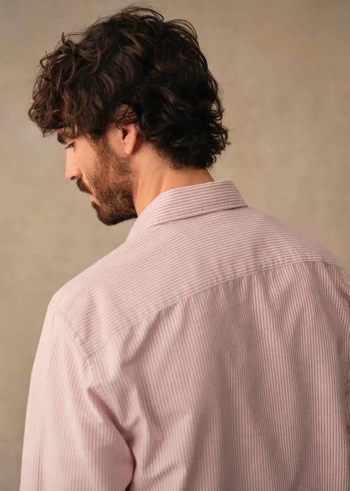 Chemise Charlie Oxford - Rayures Rouge / Blanc — image 4