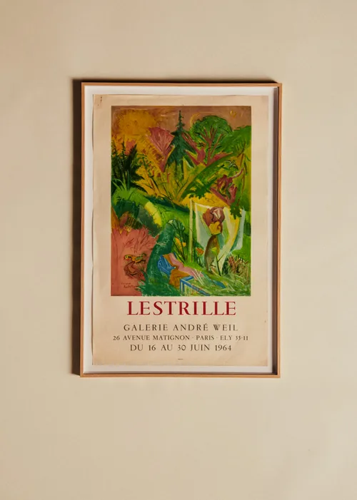 Affiche Galerie André Weil, Lestrille, 1964 - 57,5 x 84,5 cm