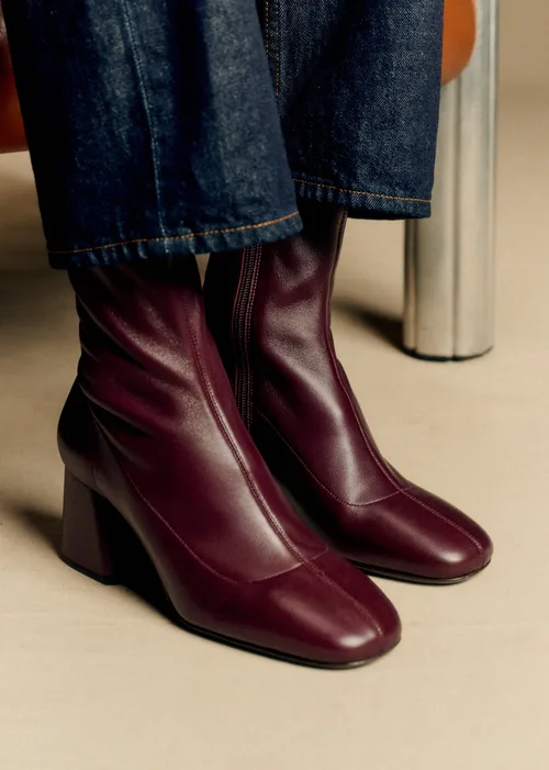 Bottines Aline - Bordeaux Lisse — image 4