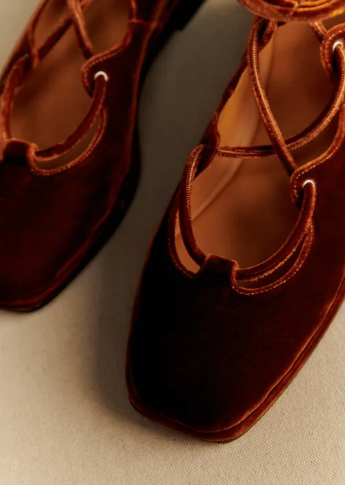 Ballerines Low Leocadie - Brique Velours — image 3