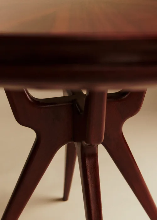 Table de bridge ronde vintage - Palissandre — image 5