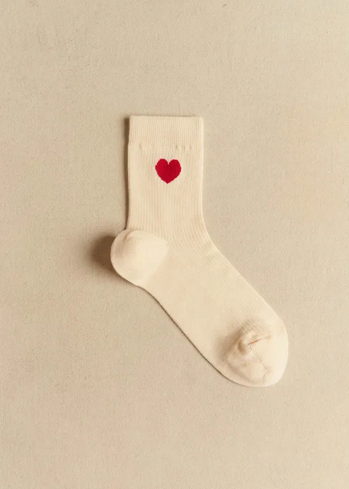 Chaussettes Coeur - Rouge